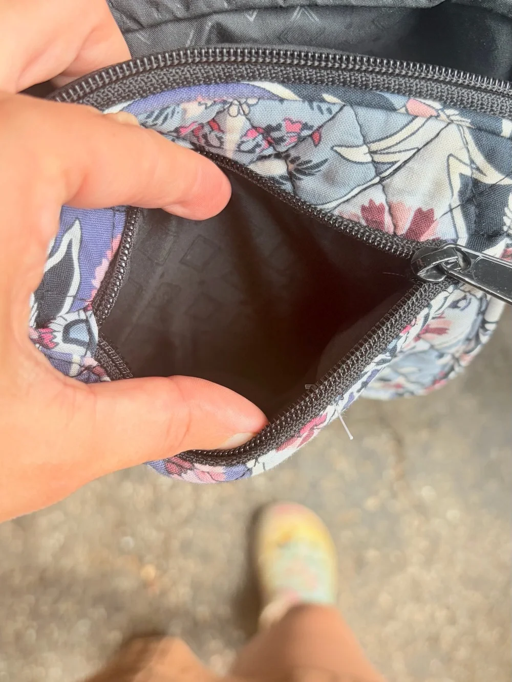 Vera Bradley Quilted Triple Zip Crossbody Bag – Boho Floral